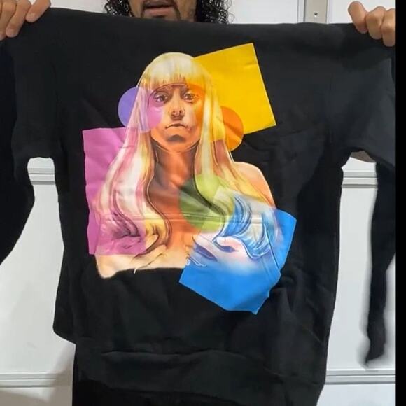LADY GAGA ARTPOP Geometric Hoodie Size Medium New with Tag MSRP $90 - Picture 3 of 5